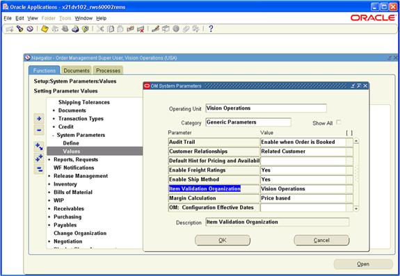 System Parameters Query Example