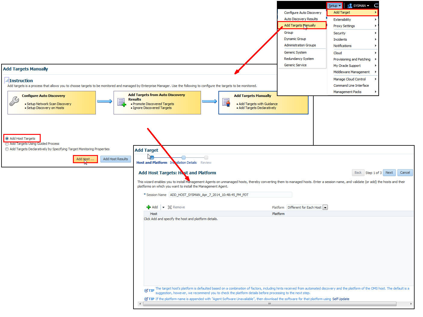 Oracle Management Agentのインストール