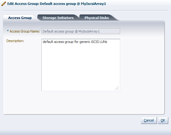 This figure shows the Access Group tab in the Edit Access Group dialog box.