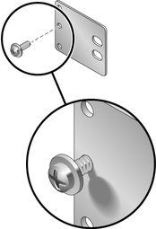 image:Figure showing how to install a screw on the rear plate's shallowest rack position.