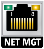 image:Figure showing the NET MGT port pin numbering.