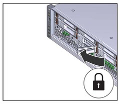 image:The illustration shows securing the drive.