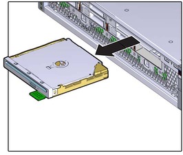 image:The illustration shows removing the DVD drive.