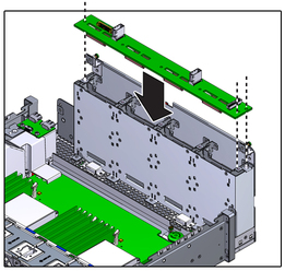 image:The illustration shows installing the drive backplane.