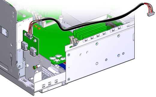 image:The illustration shows removing the USB board.