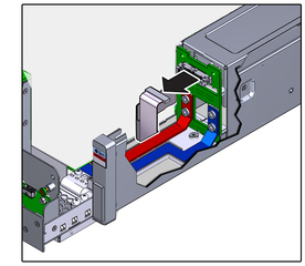 image:The illustration shows disconnecting the cable.