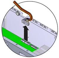 image:The illustration shows disconnecting the cable.