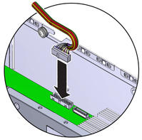 image:The illustration shows connecting the cable.