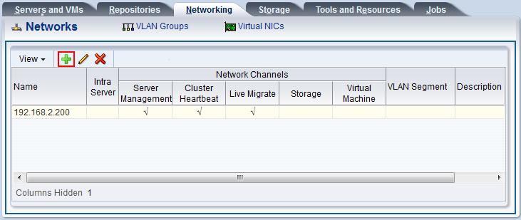 This figure shows the Networks tab displayed.