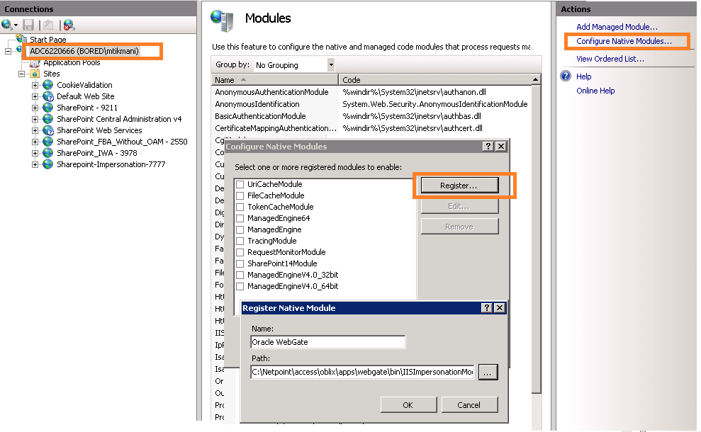 Graphic of IIS Security Settings