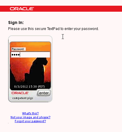 The password page is shown.