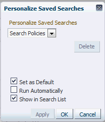Create Saved Search page