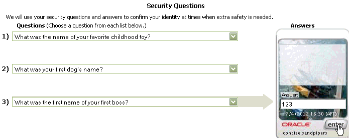The questionpad is shown.