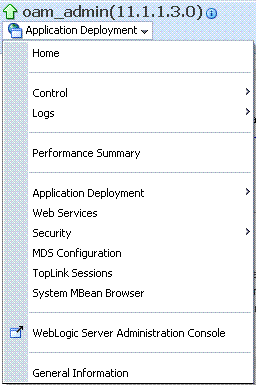 Application Deployment Menu