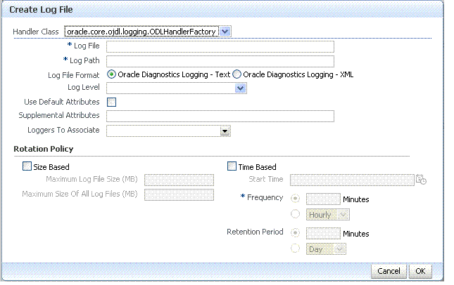 Create New OAM Log File