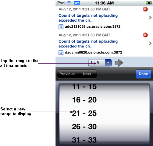 Description of incidents_paging_annotated.png follows