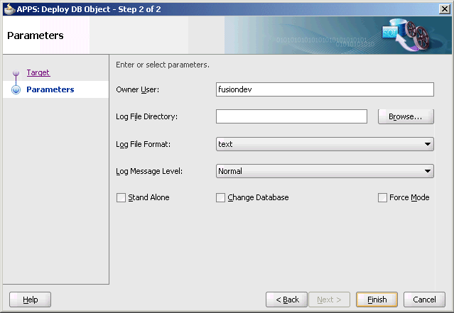 Multi DB Object Deployment Parameters