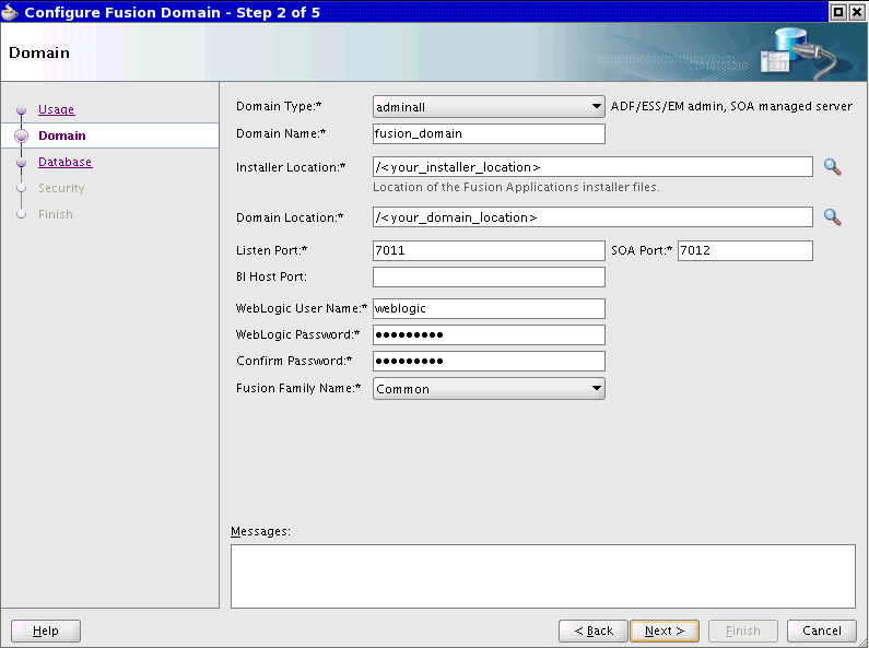 Configuring the Standalone Domain