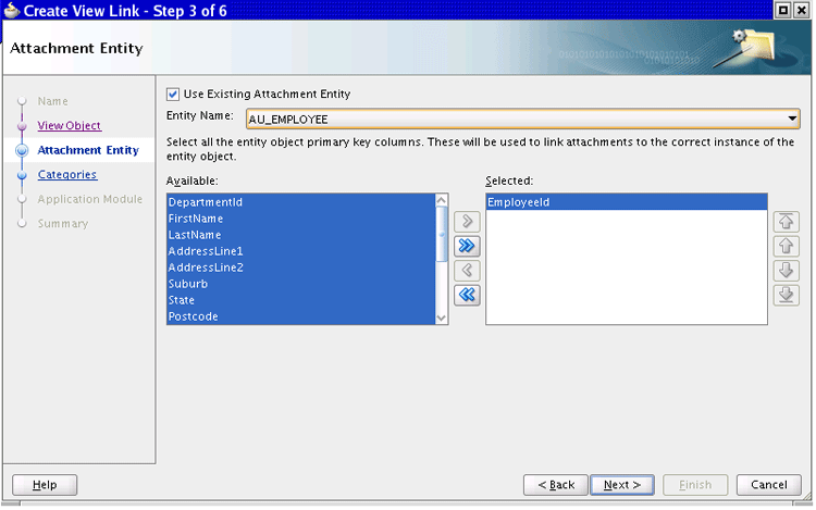 Create Attachment View Link - Attachment Entity.