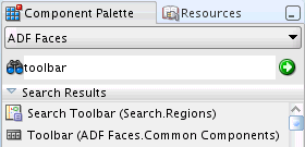 Adding an ADF Toolbar Component