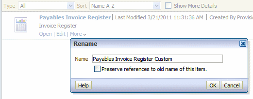 Rename dialog