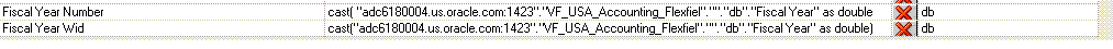 This screen shot is an example of Fiscal year mapping.