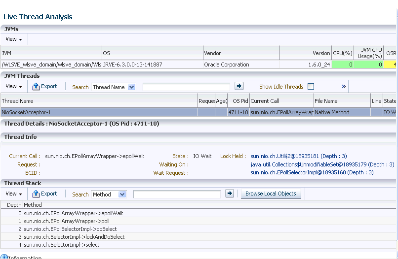 JVM Real-Time Analysis Page