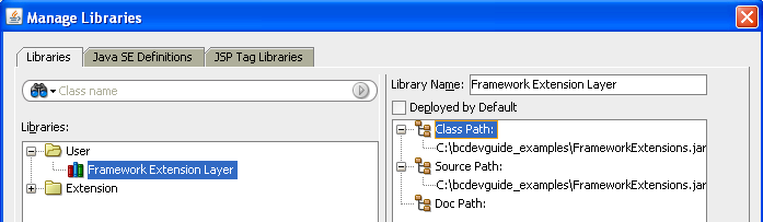 Manage Libraries dialog