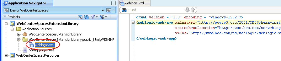 Out-of-the-box weblogic.xml