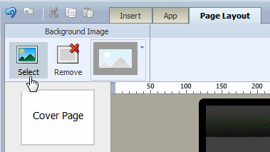 Clicking Select image command