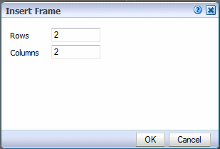 Setting rows and columns for a frame