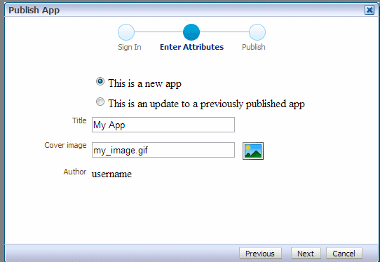 Enter App attributes