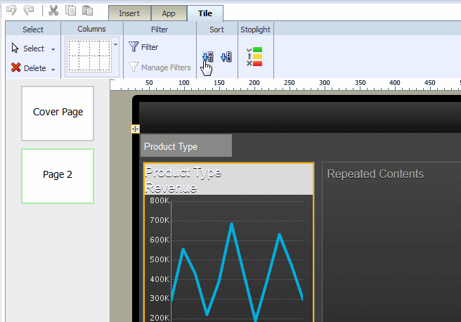 Applying a sort order to tiles