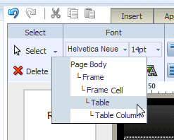 Example of the Select tool