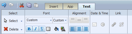 Text toolbar