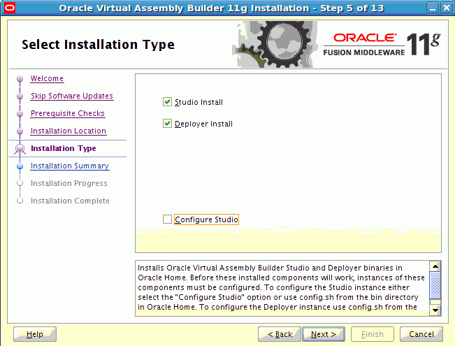 Install type page