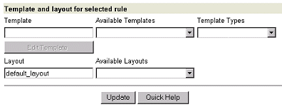 The Template Selection Rules page