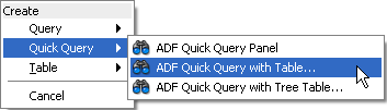 Quick Query Context menu