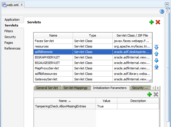 Shows how to enable missing metadata entries In JDev