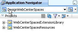 Projects in DesignWebCenterSpaces Workspace