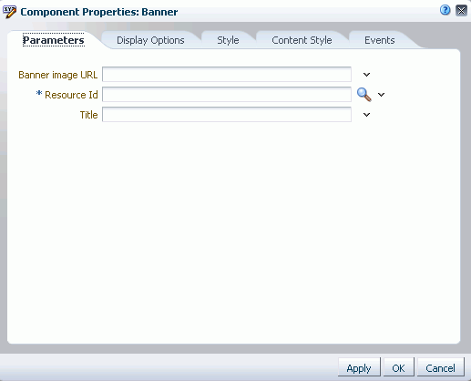 Banner Task Flow Properties