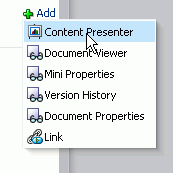Add Content Presenter task flow