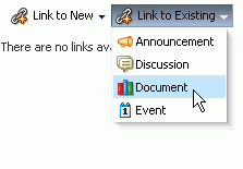 Adding a Link to an Existing Item