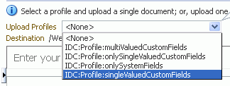 Selecting Content Profile for File