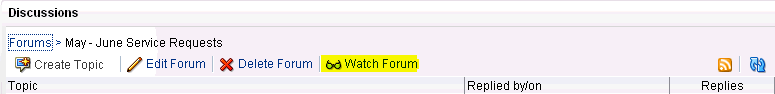 Watch Forum link on the Futures discussion forum