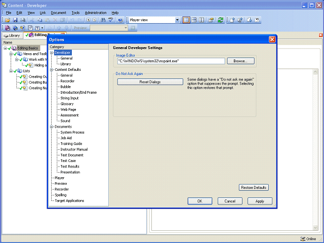 Screen image of this step