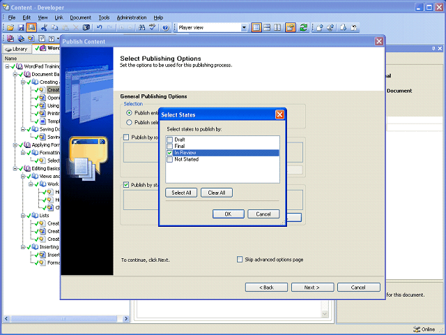 Screen image of this step