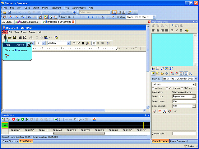 Screen image of this step