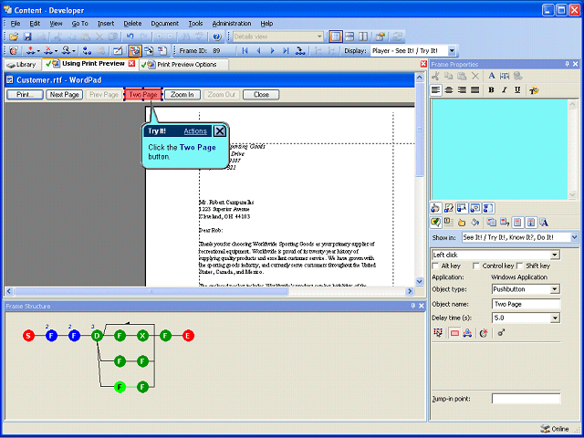 Screen image of this step