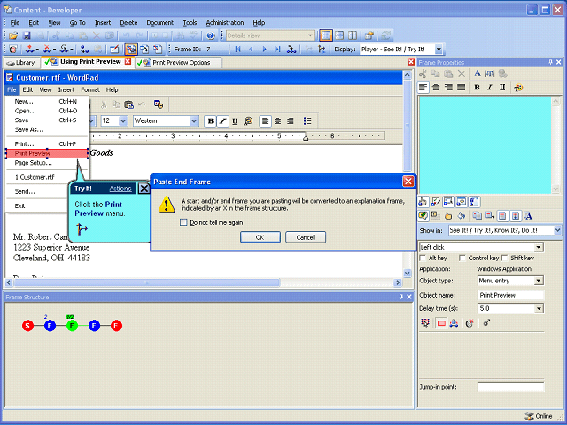 Screen image of this step